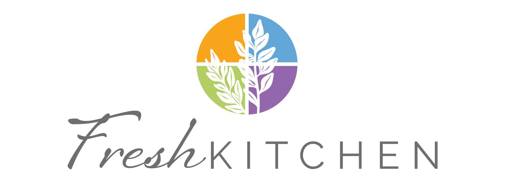 Fresh Kitchen logo with colorful leaf circle