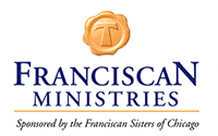 Franciscan Ministries logo with Tau cross emblem