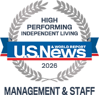 US News High Performing Independent Living 2026 Badge