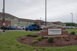 Harmony at Martinsburg assisted living community entrance sign