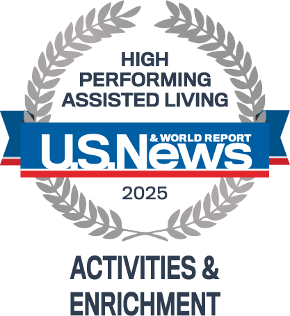 U.S. News 2025 High Performing Assisted Living badge