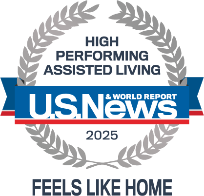 U.S. News 2025 High Performing Assisted Living badge