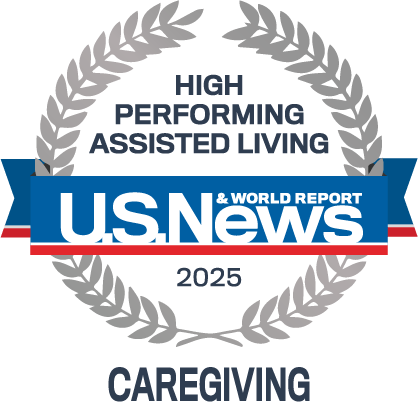 U.S. News 2025 High Performing Assisted Living badge