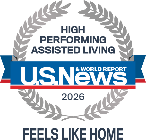 US News High Performing Assisted Living 2026 badge