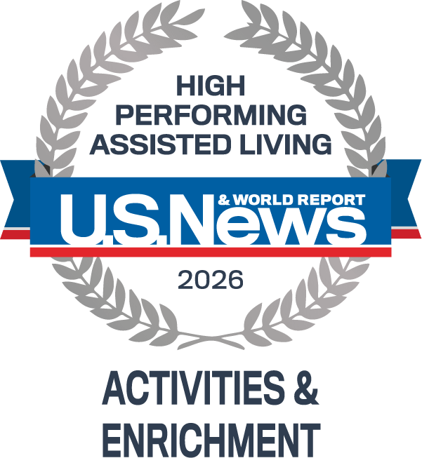 US News High Performing Assisted Living 2026 badge