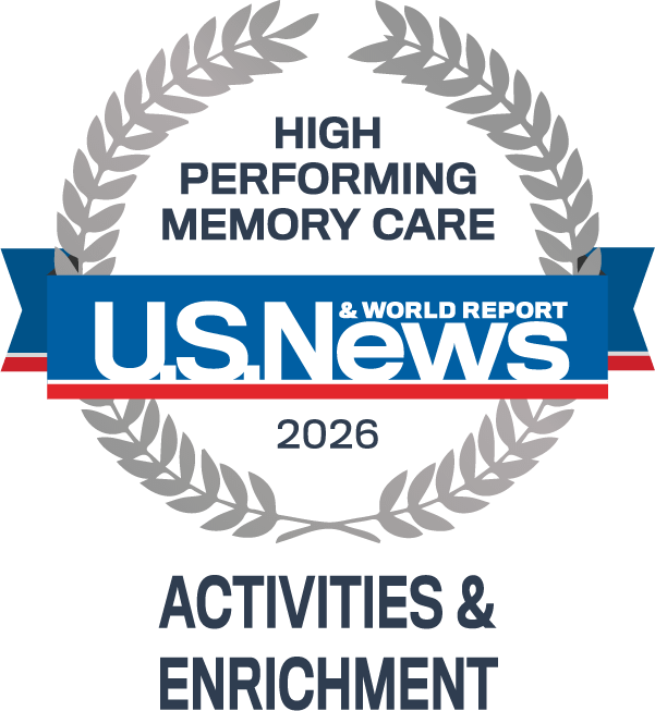 U.S. News 2026 High Performing Memory Care badge