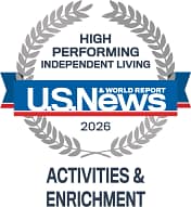 U.S. News 2026 High Performing Independent Living badge